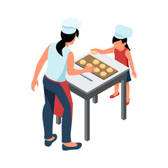 Cooking Isometric Illustration