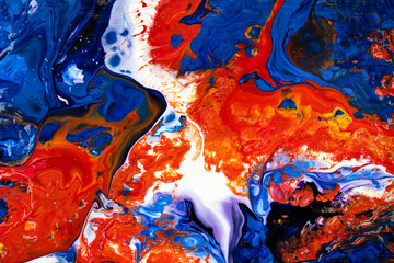 Abstract Fluid Art Painting Background. Acrylic Pour. Marble texture. Modern Contemporary Art. Creative Liquid Acrylic Pouring Techniques. Mixing Paints Artwork
