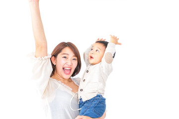 男の子とお母さん