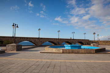 Evening on the promenade. Puerto de la Cruz