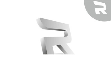 3D Letter R Logo