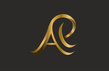 Obraz na płótnie Canvas Letter AP or AE Combine Logo
