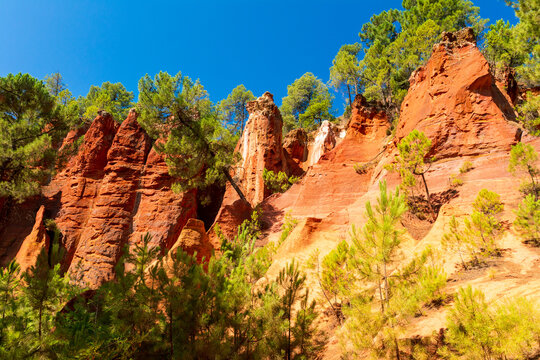 Sentier des ocres, Roussillon, Vaucluse, Provence, France