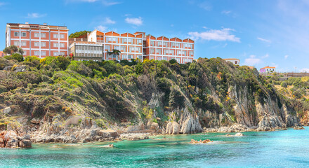 Fototapeta premium Awesome view of Santa Teresa Gallura town