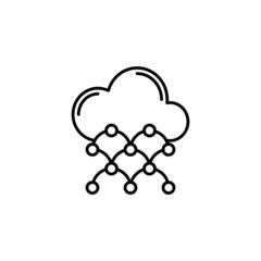 Cloud Network icon in vector. Logotype