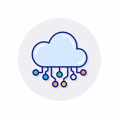 Cloud Computing icon in vector. Logotype