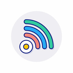 Wlan icon in vector. Logotype