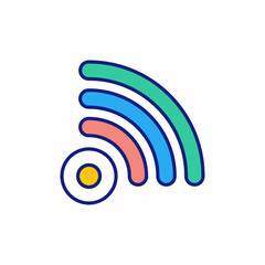 Wlan icon in vector. Logotype