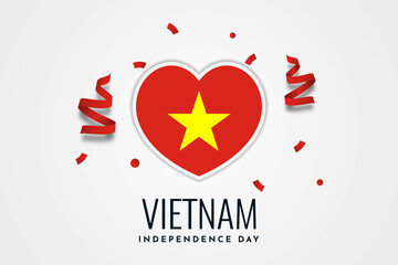 Vietnam indpendence day celebration illustration template design