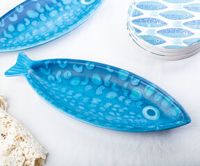 food plate top view on clear background