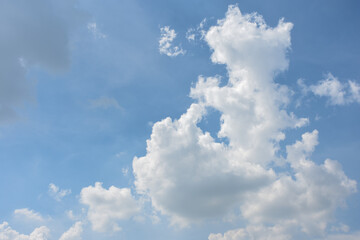 Naklejka na ściany i meble afternoon sky with white clouds