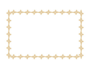 abstract artistic creative golden floral border