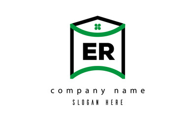 ER creative real estate latter logo vector