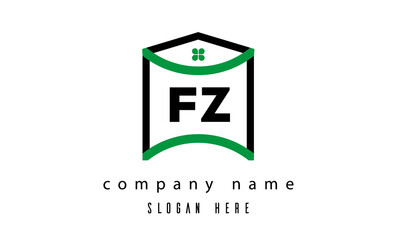 FZ creative real estate latter logo vector