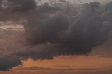 Fototapeta premium Sunset clouds in the sky in summer evening