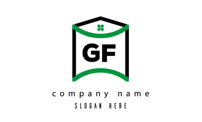 GF creative real estate latter logo vector