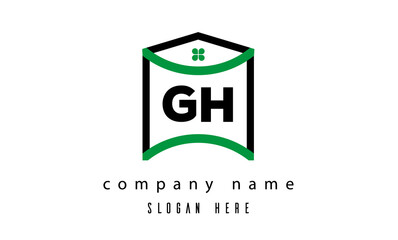 GH creative real estate latter logo vector