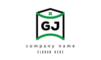 GJ creative real estate latter logo vector
