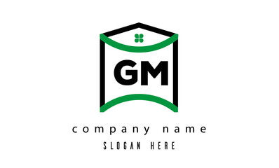 GM creative real estate latter logo vector