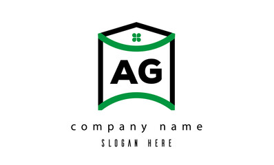 AG creative real estate latter logo vector