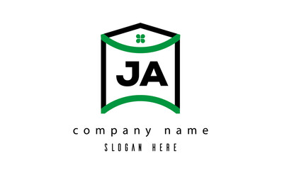 JA creative real estate latter logo vector