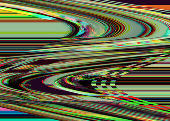 Glitch psychedelic background Old TV screen error Digital pixel noise abstract design Photo glitch Television signal fail. Technical problem grunge wallpaper. Colorful noise