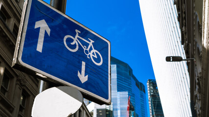 Obraz premium Bicycle lane sign in London