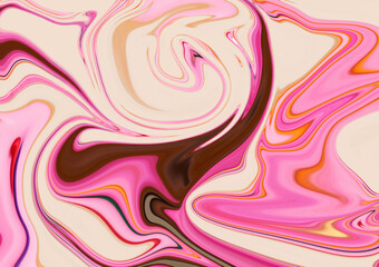 Psychedelic Colorful Abstract Modern Hand Painted Background Swirls Pattern Design