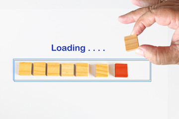 Wood Square or cubes with Copy Space on Background.