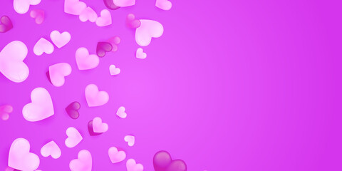 Purple pink love border background. Purple White Abstract Background for Presentation Design. Valentine's day background with hearts