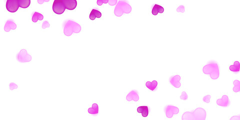 Purple pink love border background. Purple White Abstract Background for Presentation Design. Valentine's day background with hearts