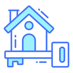 house key trendy icon, glyph style isolated on white background. Symbol for your web site design, logo, app, UI.