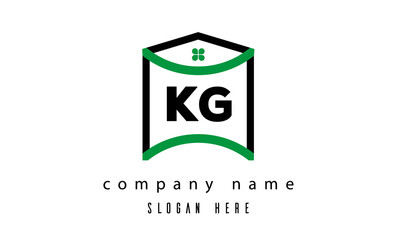 KG creative real estate latter logo vector