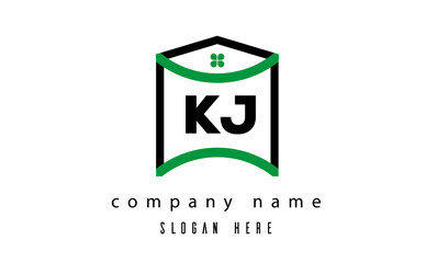 KJ creative real estate latter logo vector