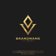 Initial Letter V Letter Logo Design Template Element. Vector Eps10