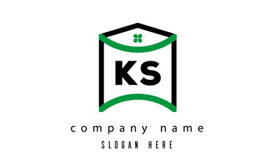 KS creative real estate latter logo vector