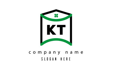 KT creative real estate latter logo vector