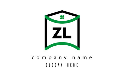 ZL creative real estate latter logo vector