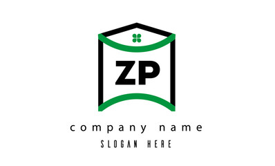 ZP creative real estate latter logo vector