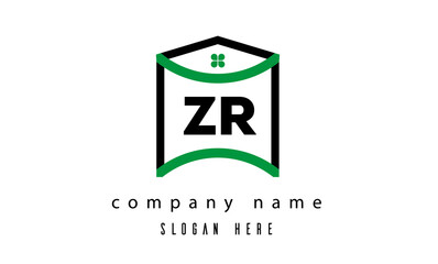 ZR creative real estate latter logo vector