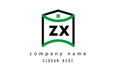 ZX creative real estate latter logo vector