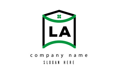 LA creative real estate latter logo vector
