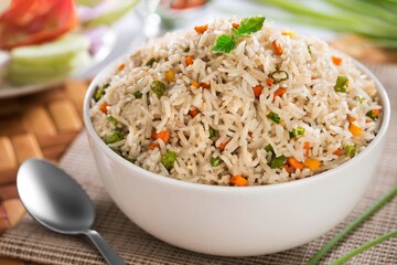 Fried rice with vegetables