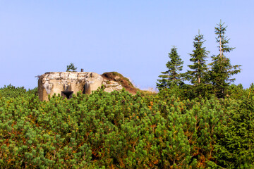 Giant Mountains old bunker in Bohemia