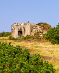 Fototapeta premium Giant Mountains old bunker in Bohemia