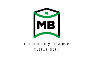 MB creative real estate latter logo vector