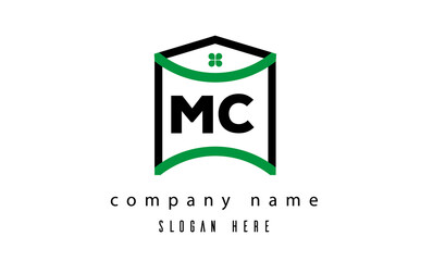 MC creative real estate latter logo vector