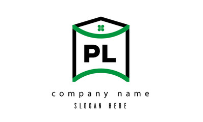 PL creative real estate latter logo vector