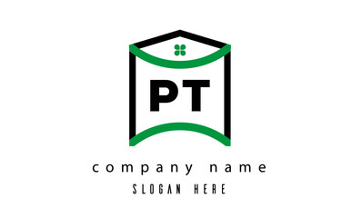 PT creative real estate latter logo vector