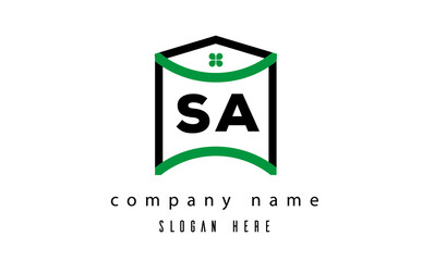 Obraz premium SA creative real estate latter logo vector